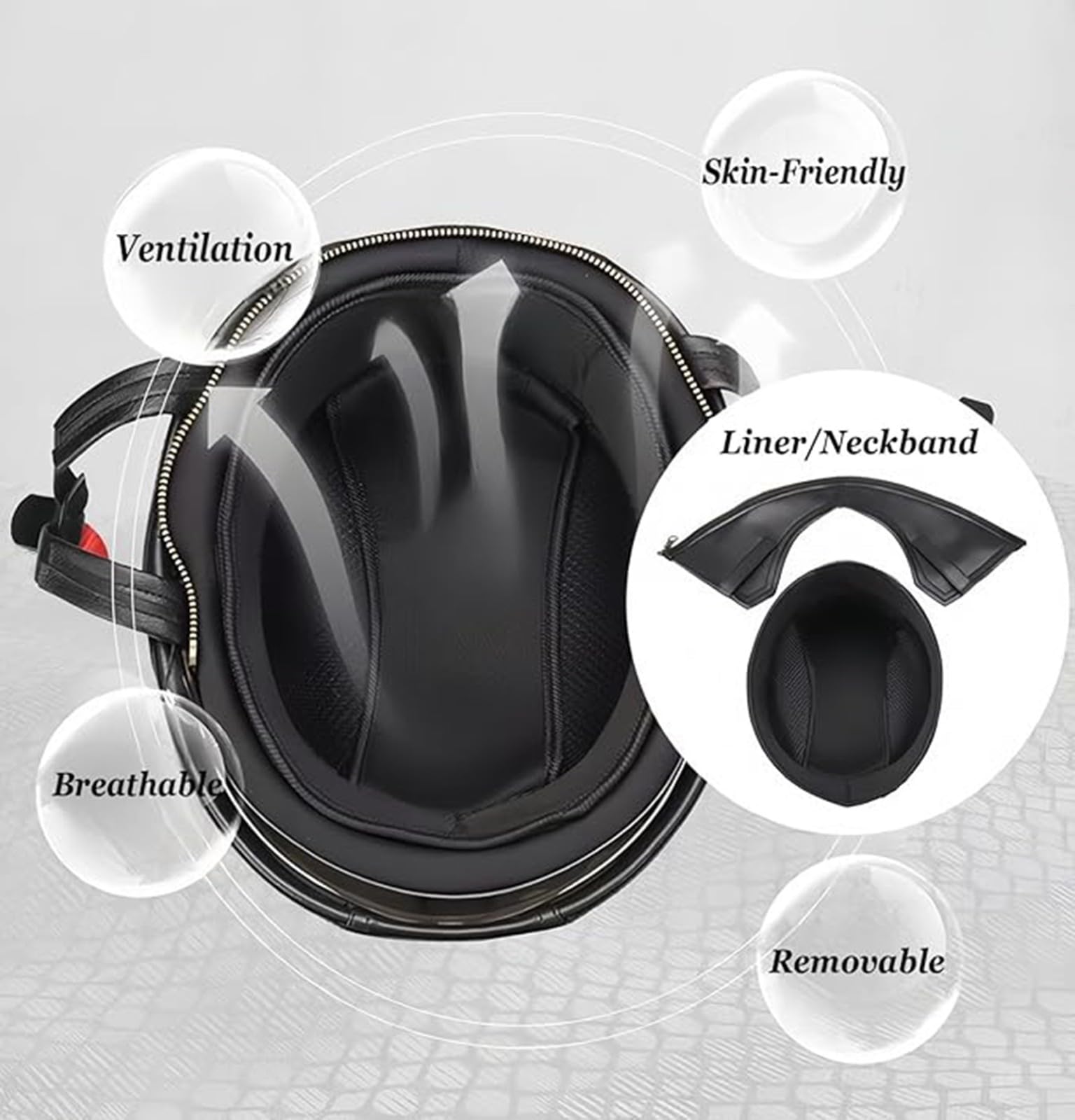Niemiecki skórzany kask motocyklowy retro otwarty kask z goglami Cruise Scooter Motorower Chopper Jet Zatwierdzony przez ECE dla dorosłych mężczyzn i kobiet