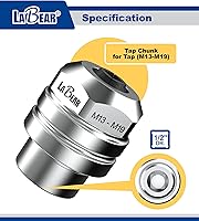 Vista 9 de LABEAR Mandril de grifo intercambiable DR M3 ~ M8 de 1/4 "DR M3 ~ M8, enchufe de grifo ajustable, enchufe
