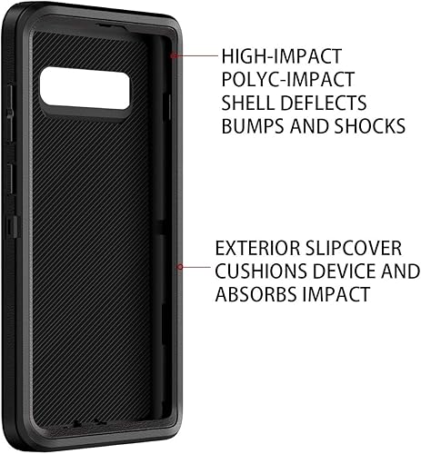 Miniatura 3 de I-HONVA Funda para Galaxy S10 Plus a prueba de golpes, a prueba de polvo y caídas, 3 capas de protección de cuerpo completo sin protector de