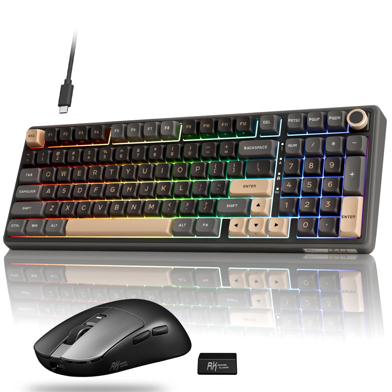 Amazon.com: RK ROYAL KLUDGE R98 Pro Wired Mechanical Keyboard and