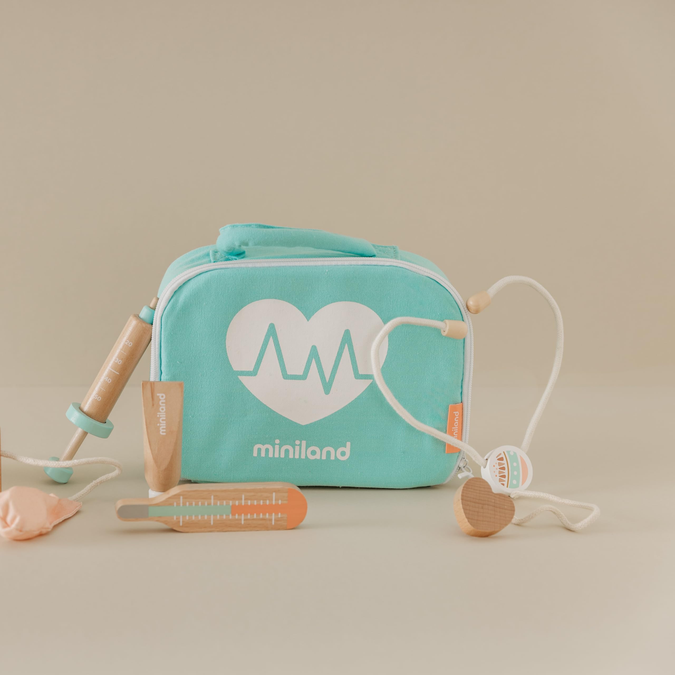 Miniland Set medico in legno per bambole