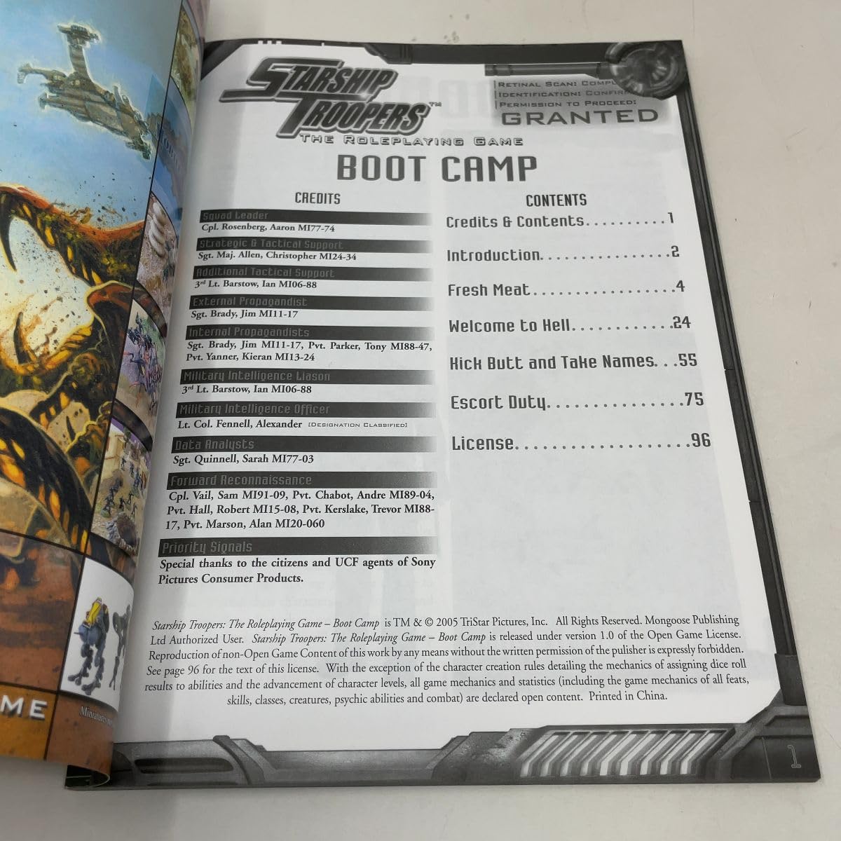 Starship Troopers - Boot Camp: The roleplaying Game (Starship Troopers S.)