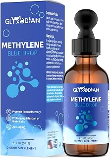 Methylene Blue Liquid Drops：Methylene Liquid Premium Supplement Cognitive Support Mental Clarity Brain Cell Health Vegan Non-GMO Methylene Blue Drop Promotes Energy Metabolism Daily Wellness Boost