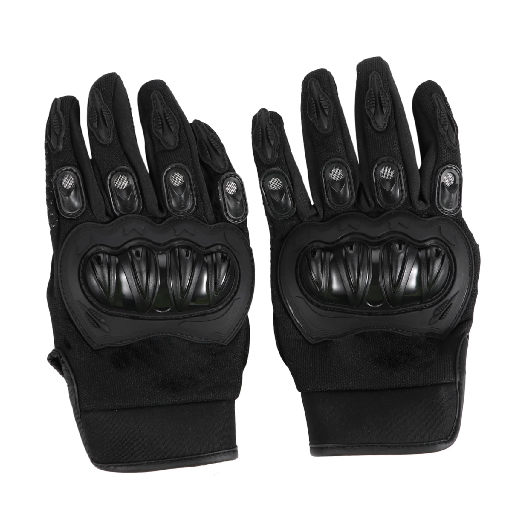 FRCOLOR 1Pair Outdoor Motorcycle Riding Gloves Full Finger Design Breathable Skid Windproof for Cycling and Sports Comfortable Fit for Men Black