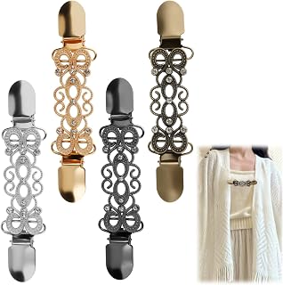 4 Pcs Cinch Clips Vintage Dress Clips Back Cinch for Sweater Shawl Cardigan Shirt Waist Tightener Clip, Wsist Cincher Clip Collar Sinch Waist Tightener Clips for Women
