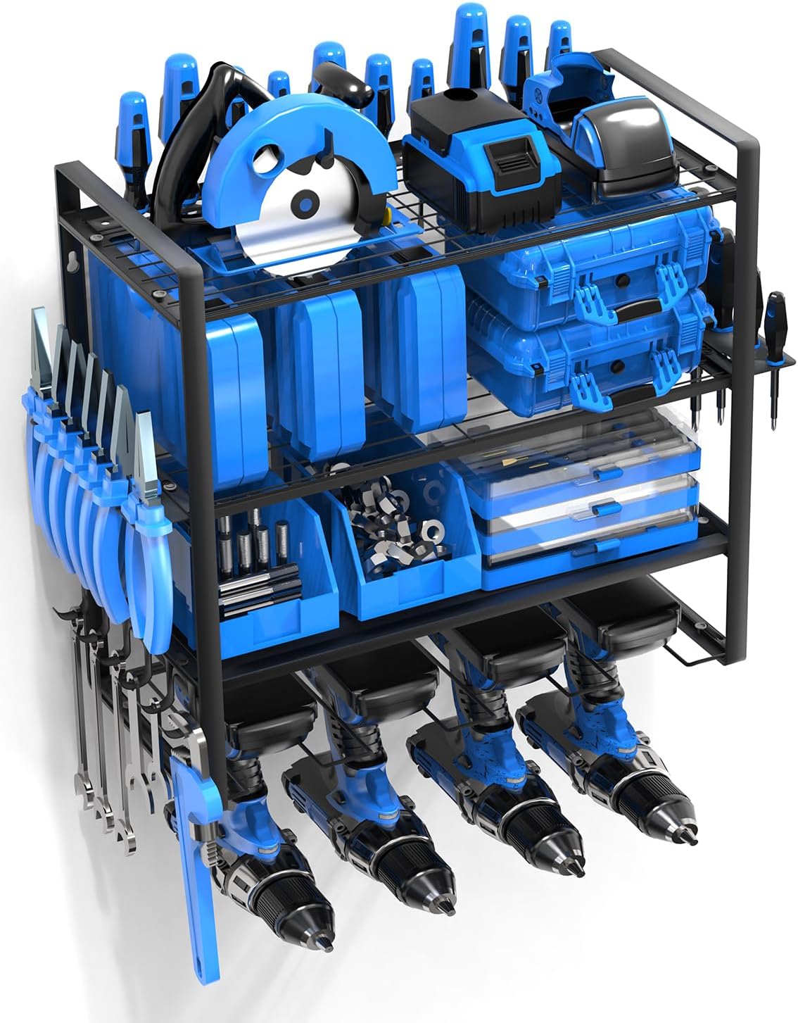 Amazon.com: KIKETECH Power Tool Organizer Storage - Wall Mount, 4 ...