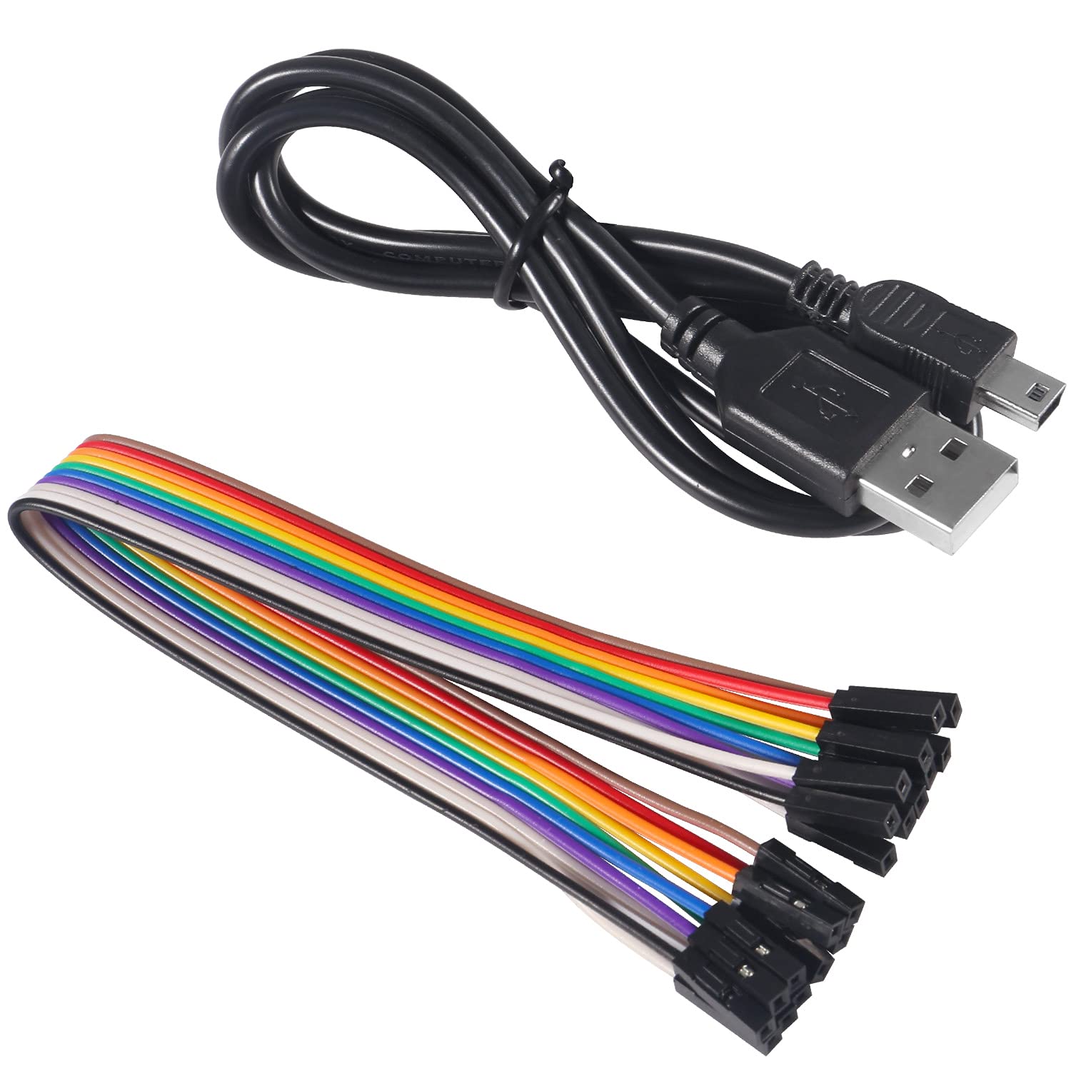 3PCS USB Logic Analyzer Gerät mit USB Kabel 5MHz 24MHz 8CH 8 Kanal UART IIC SPI Debug Logic Analyzer Professioneller Mikrocontroller Gerät Netzwerkanalyse Set für Arduino FPGA ARM M100 SCM