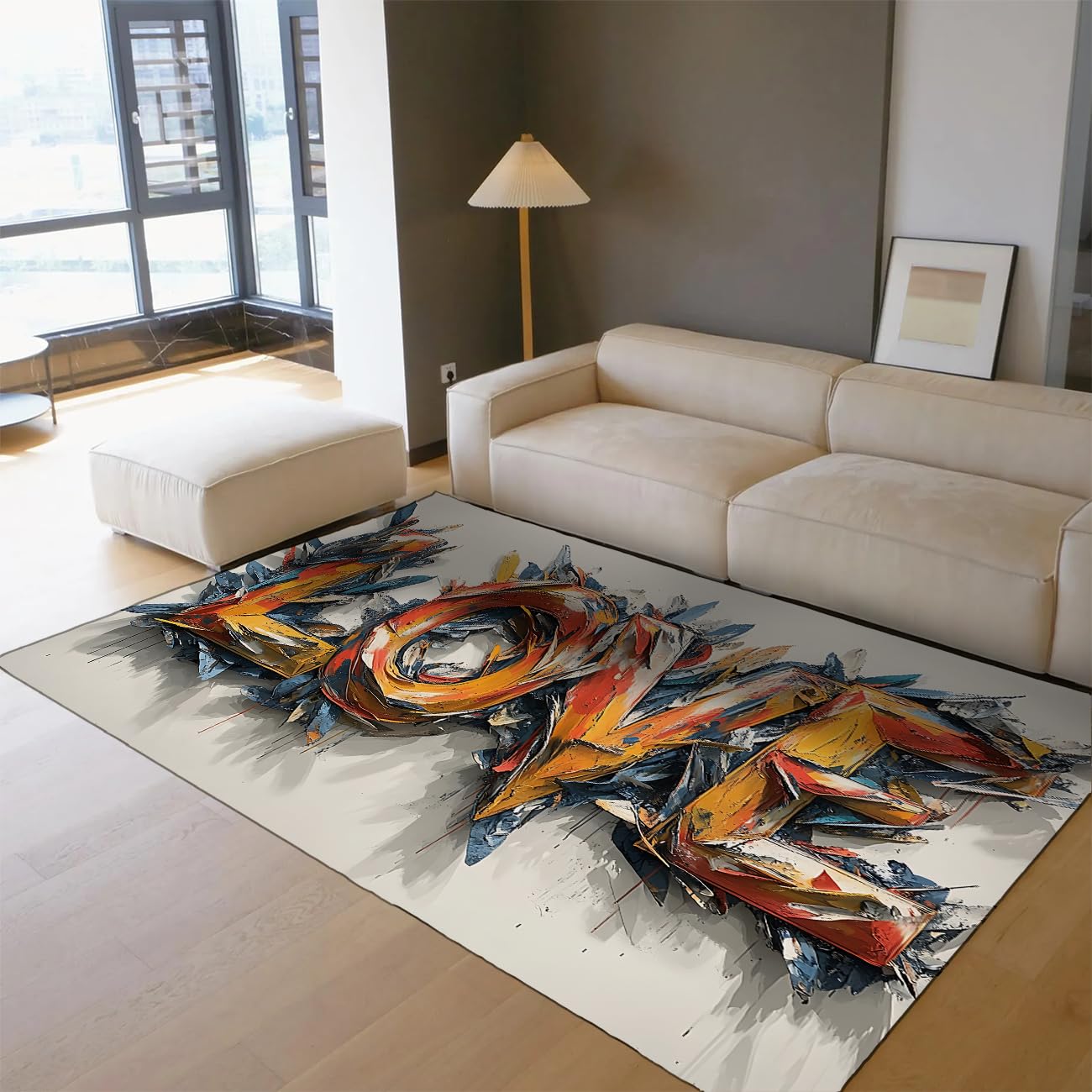 Tapis lettres d’amour pop art 140x200cm pour un foyer chaleureux