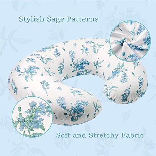 Miniatura 2 de Funda de almohada de lactancia, funda elástica y extraíble ultrasuave para almohadas de lactancia materna para bebés niños y niñas, se adapta a