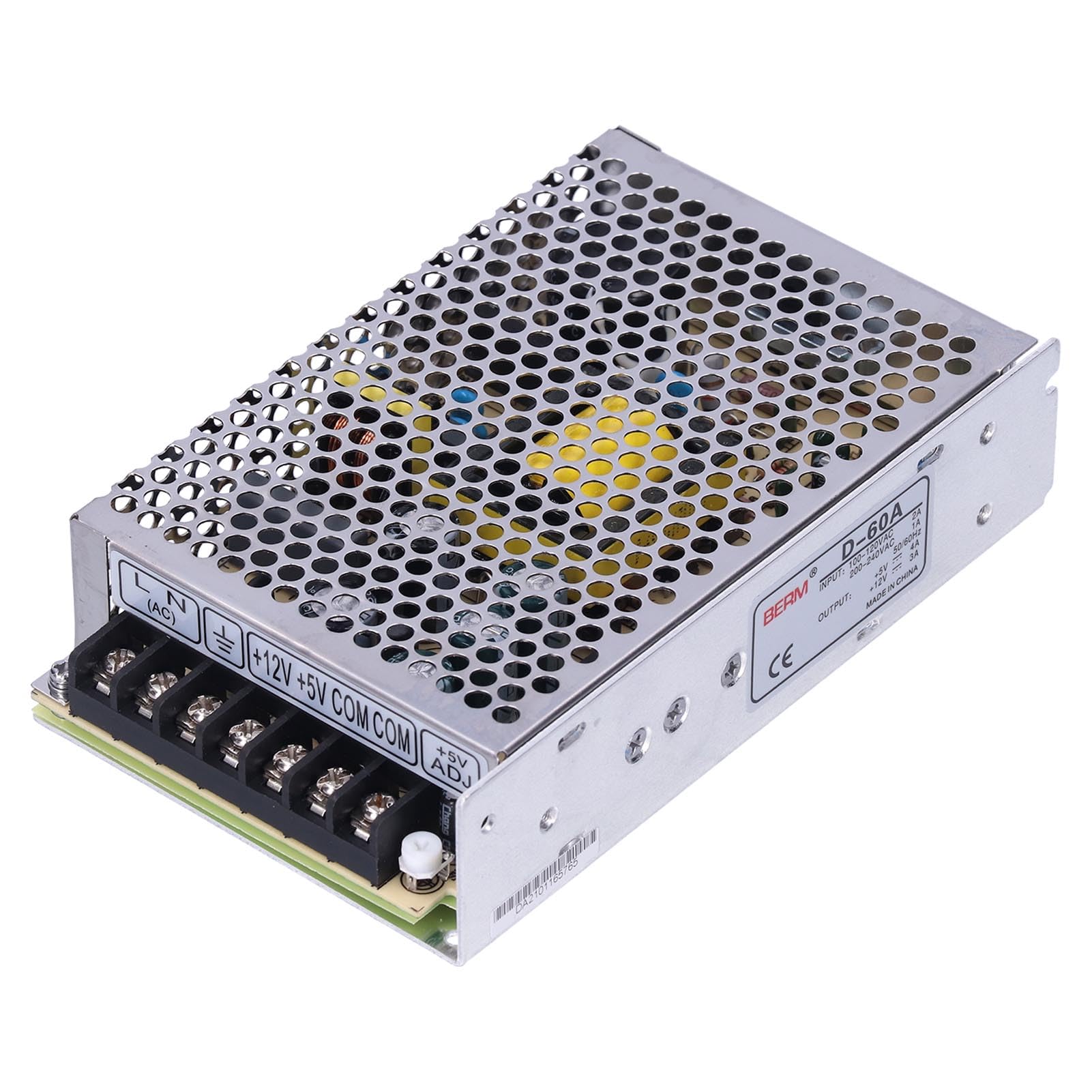 Alimentatore Switching a LED Universale, D-60A Alimentatore Switching Doppia Uscita DC 5V/4A 12V/3A Tensione di Ingresso 115/230VAC D-60A