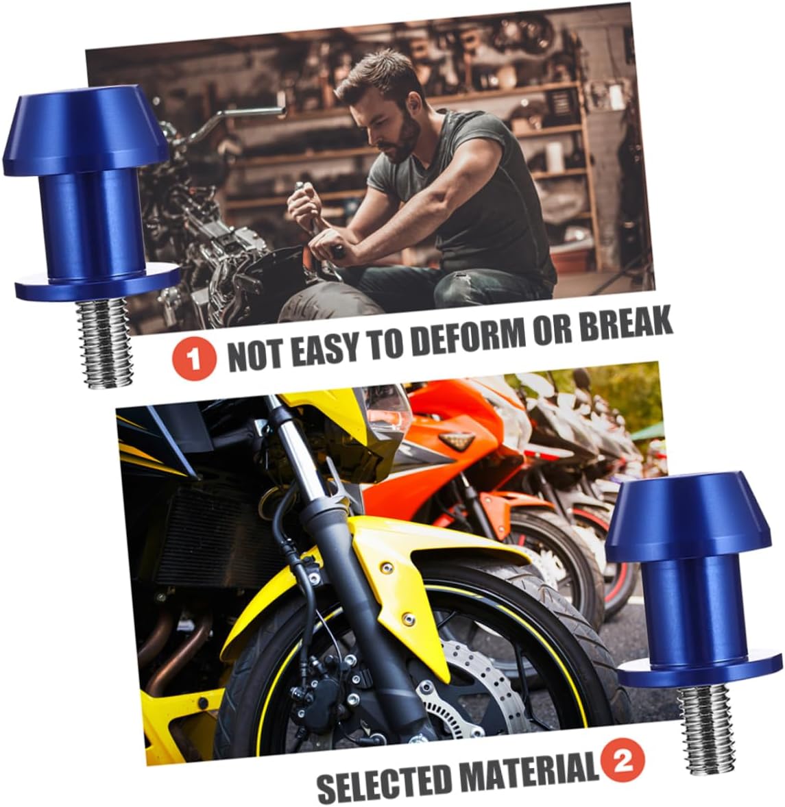 4pcs Motorcycle Swing Arm Sliders Cnc Motorbike Spools for Easy Installation High-strength Material Compatible Various Models Sleek Finish