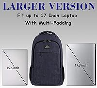 Vista 29 de MATEIN - Mochila empresarial para laptop de 15.6 pulgadas, mochila de viaje con puerto de carga USB, resistente al agua, para trabajo, universidad