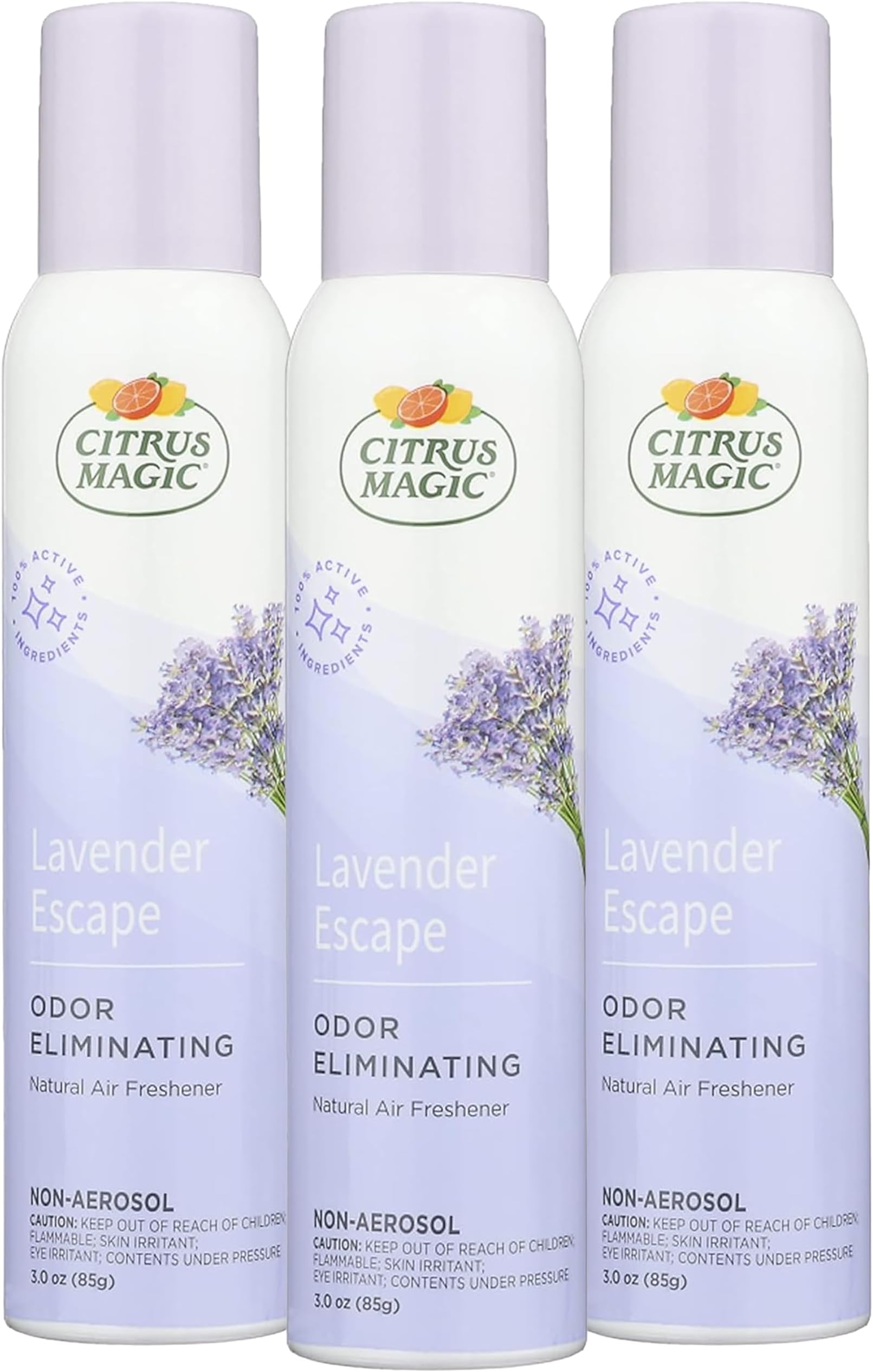 Citrus Magic Odor Eliminating Air Freshener Spray, Lavender Escape, 3-Ounce, Pack of 3