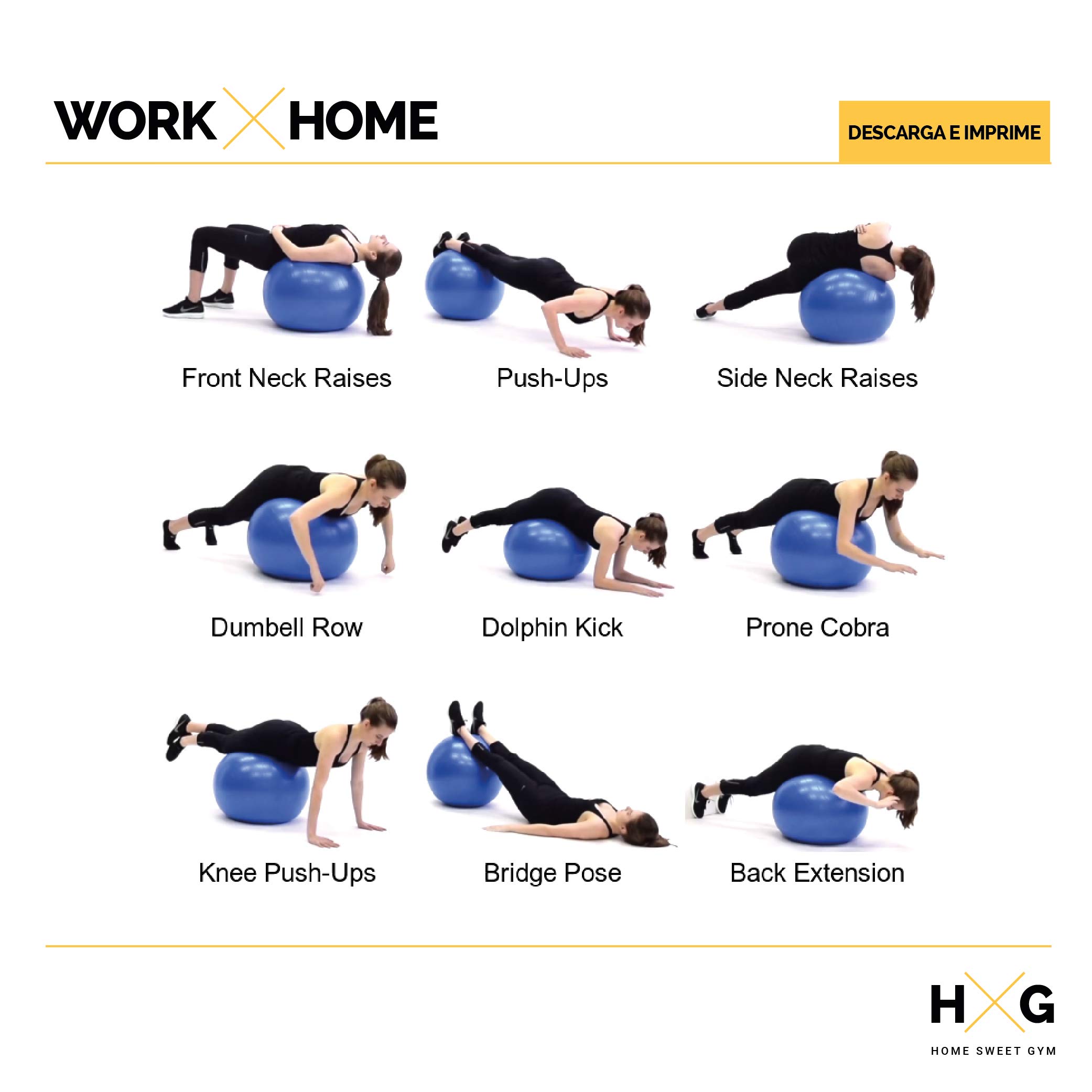 JOWY HxG. Fitness Ball, es Pelota de Ejercicio para Yoga y Pilates Fitball en diámetros de 65 cm, con tecnología Anti explosión, Antideslizante y con inflador Incluido. Tu casa es tu Gimnasio
