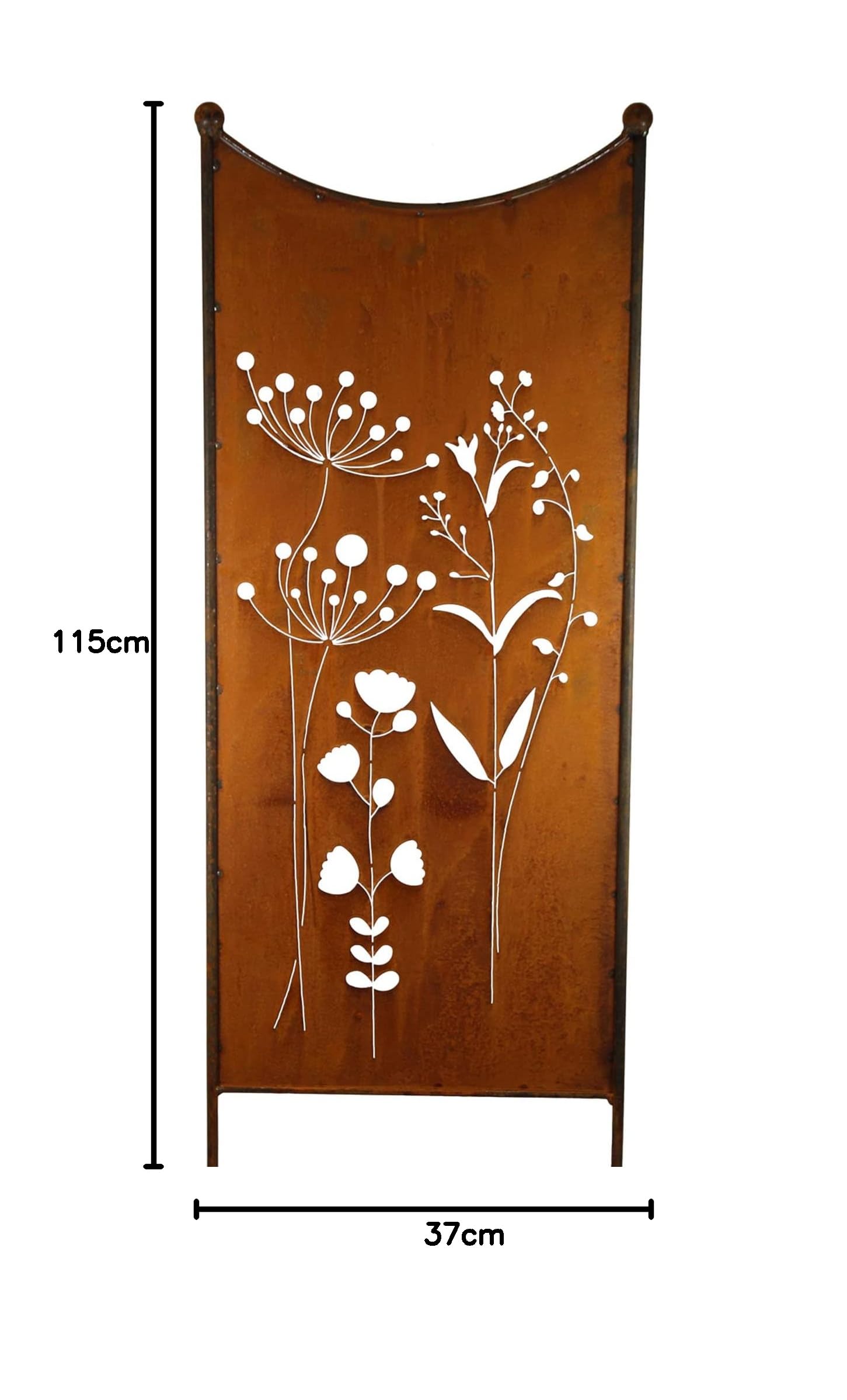 Bornhöft Schild Gartenschild Edelrost Rost zum Einstecken rostige Gartendeko Blumen Blüten Blütenwiese Dekoration Beetstecker Gartenstecker