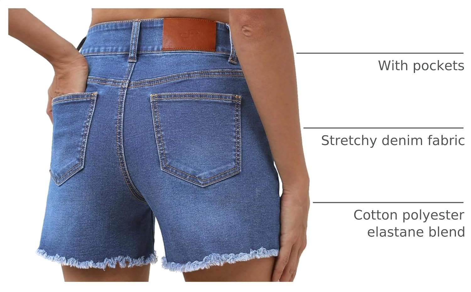 Sidefeel Women's Jean Shorts High Waisted Denim Shorts