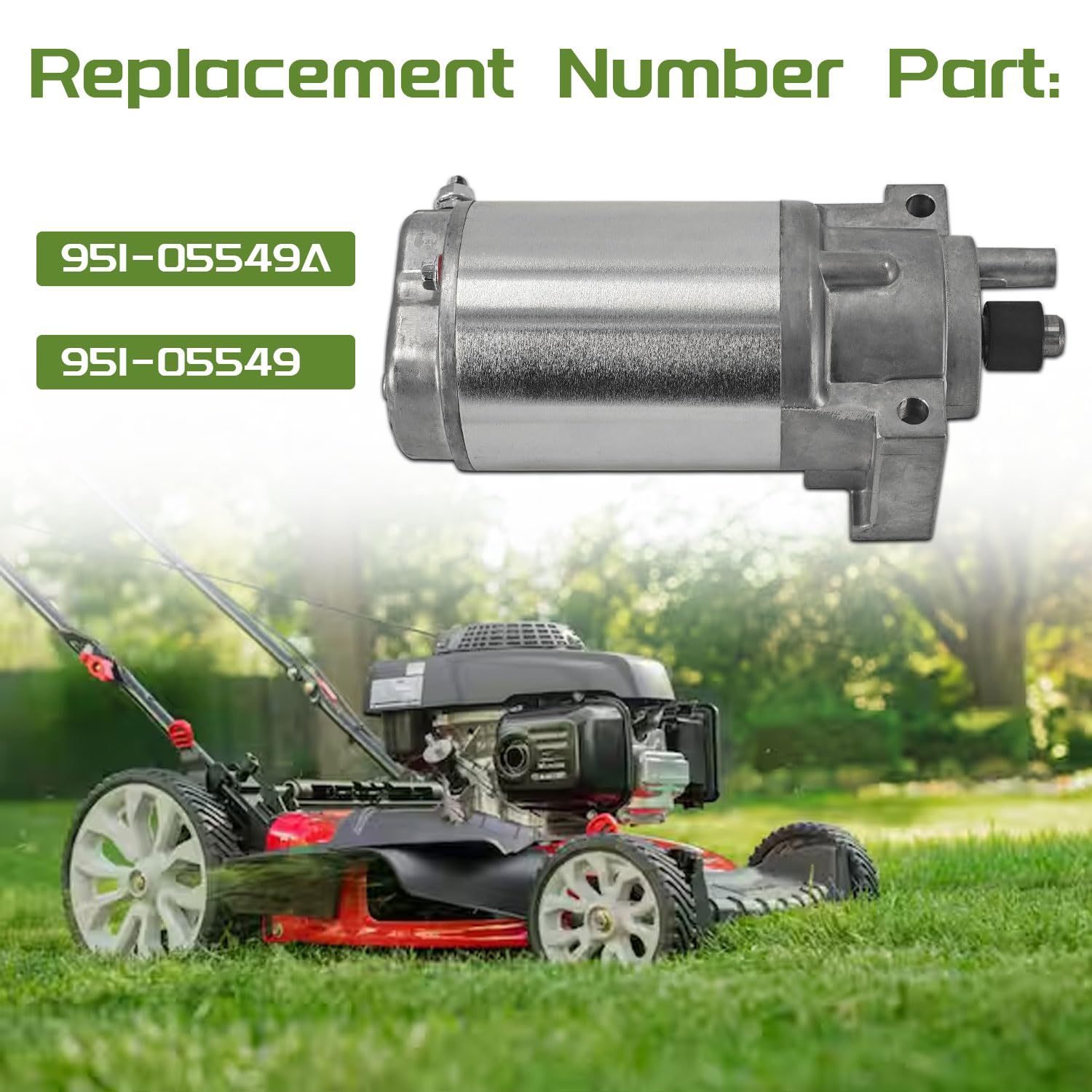 951-05549A 951-05549 Starter Motor Compatible with MTD Troy Bilt 382cc Engine and 439cc Engine 7T90HU 7T90HW