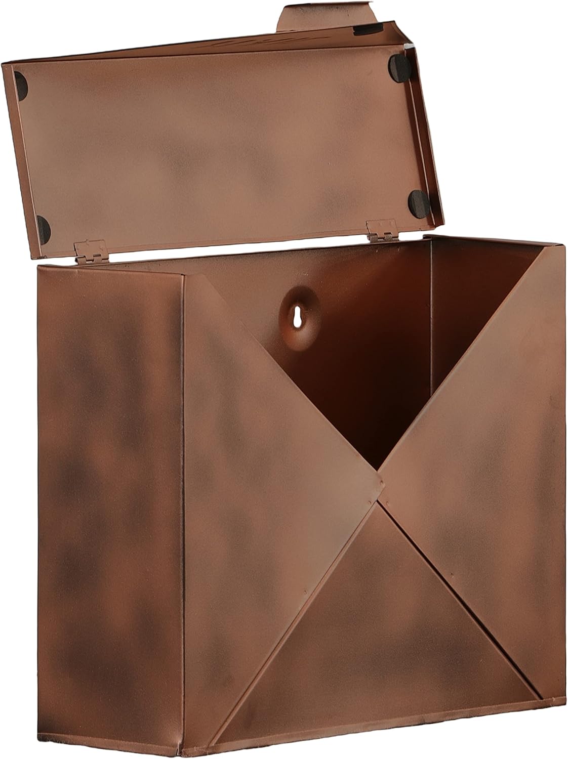 Copper Finish Envelope Shaped Wall Mount Mailbox