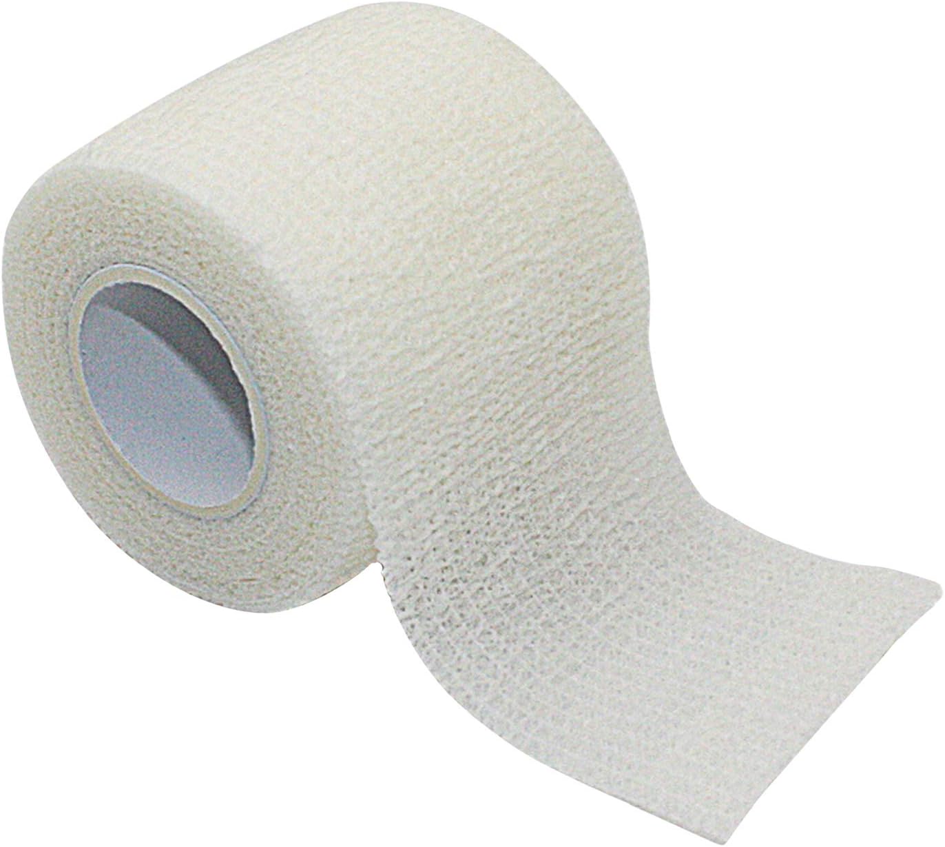 Self Adherent Cohesive Bandage 2"x5 Yards First Aid Bandages Stretch Sport Athletic Wrap Vet Tape for Wrist Ankle Sprain and Swelling,White(24 Rolls)