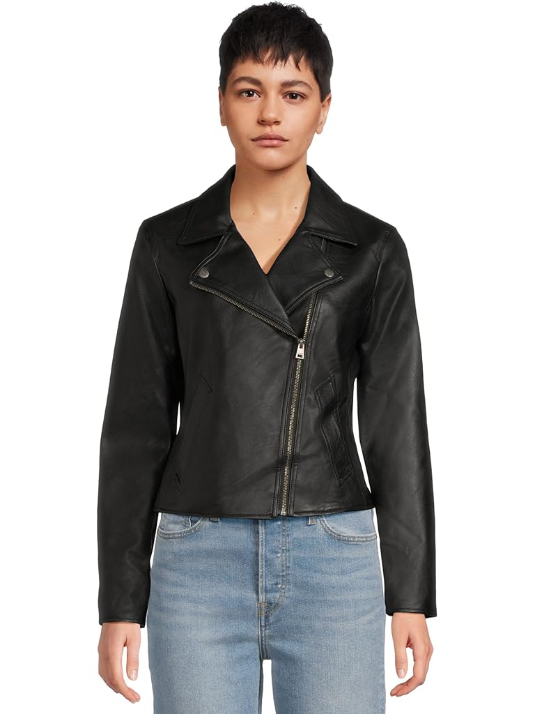 Black Levi's® Moto Jacket With Welt Pockets