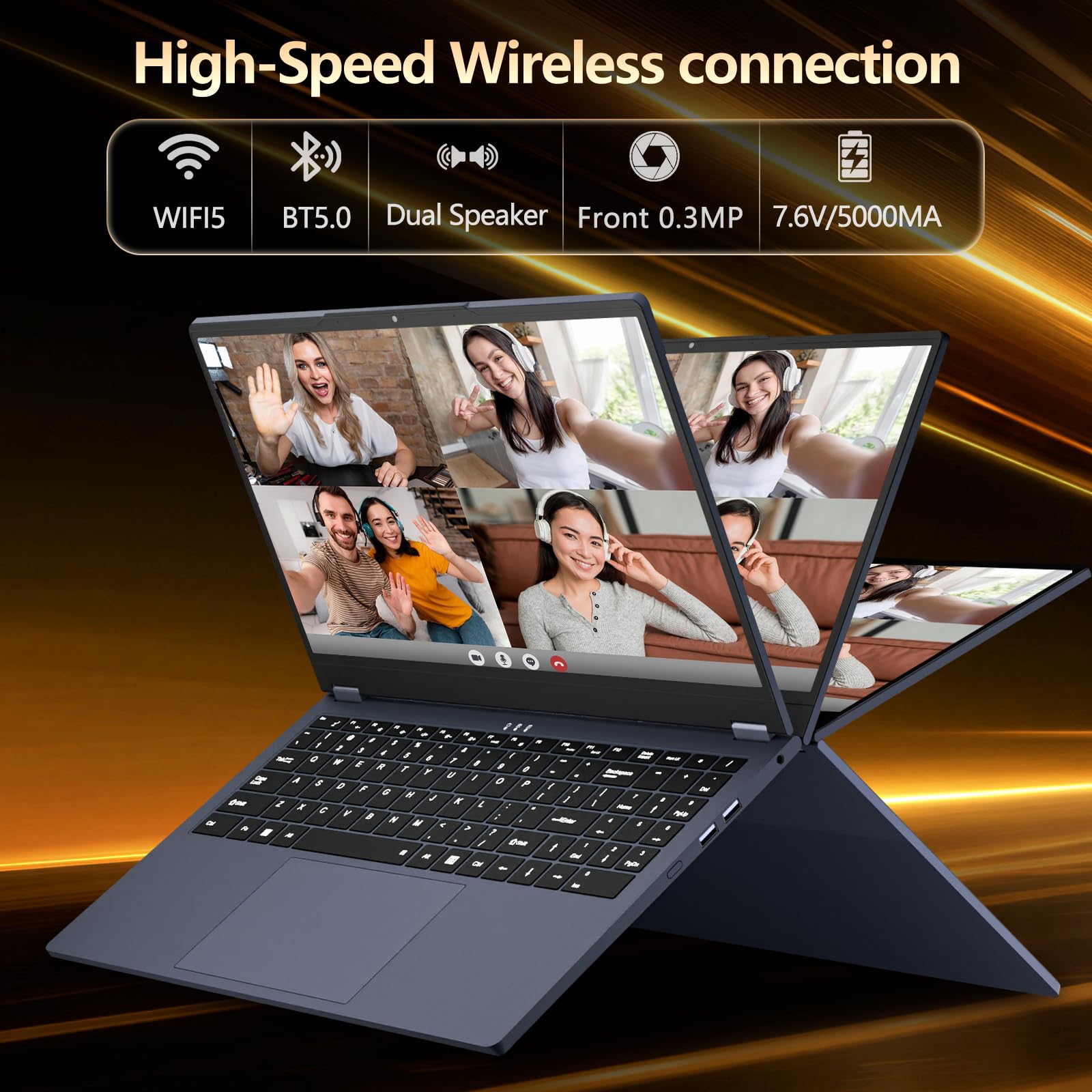 15.6-inch Laptop, 2-in-1 Laptop, 360° Flipping Laptop, 1920x1080 IPS Screen, 8GB Memory, 256GB Solid State Drive, Core 8100Y Processor, Equipped with WiFi 5, Bluetooth 5, Suitable for Study and Work — view 6