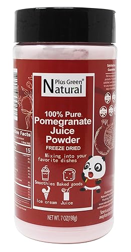 NPG Jugo de granada en polvo de 7 onzas, jugo de granada liofilizado, para batidos y bebidas, apto para veganos, color rosa claro, sabor delicioso y