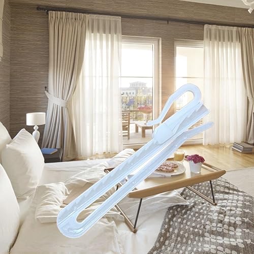 Miniatura 5 de 50 ganchos de cortina de plástico de profundidad ajustable para cortina de ventana, cortina de puerta y cortina de ducha (3.346 in) (30)