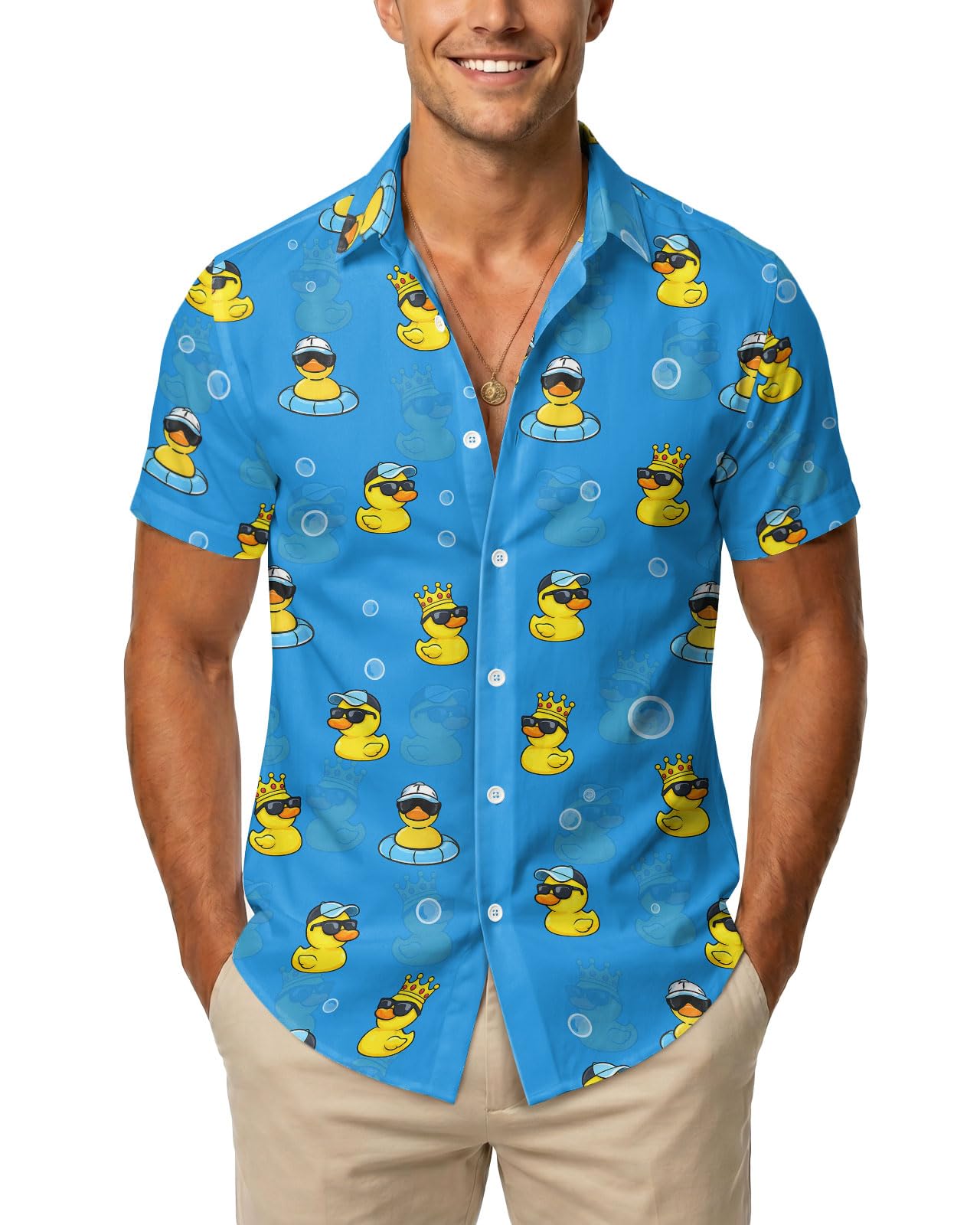 99TIMORO Horror Movie Men's Halloween Button Down Shirts Short Sleeve Top