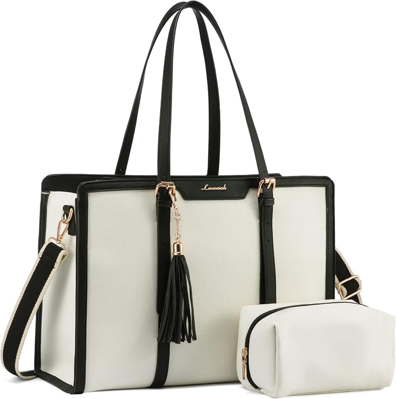 LOVEVOOK Laptop Tote Bag for Women,Canvas