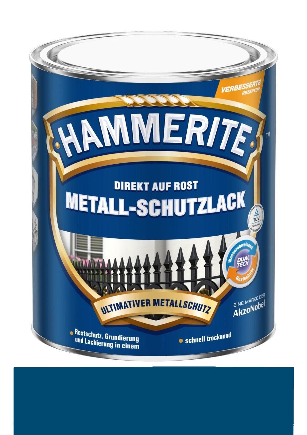 Hammerite 750 ml Direct sur Rouille Métal de protection peinture Bleu brillant
