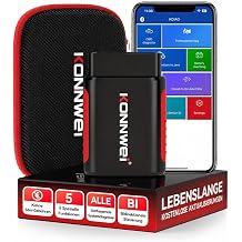 Konnwei KDIAG OBD2 Diagnostic Device Car with All System Scan OBDII/EOBD Diagnostic Error Code Read and Erase Engine Diagnostic Check Engine with DTC Definition Bluetooth Compatible with iOS and