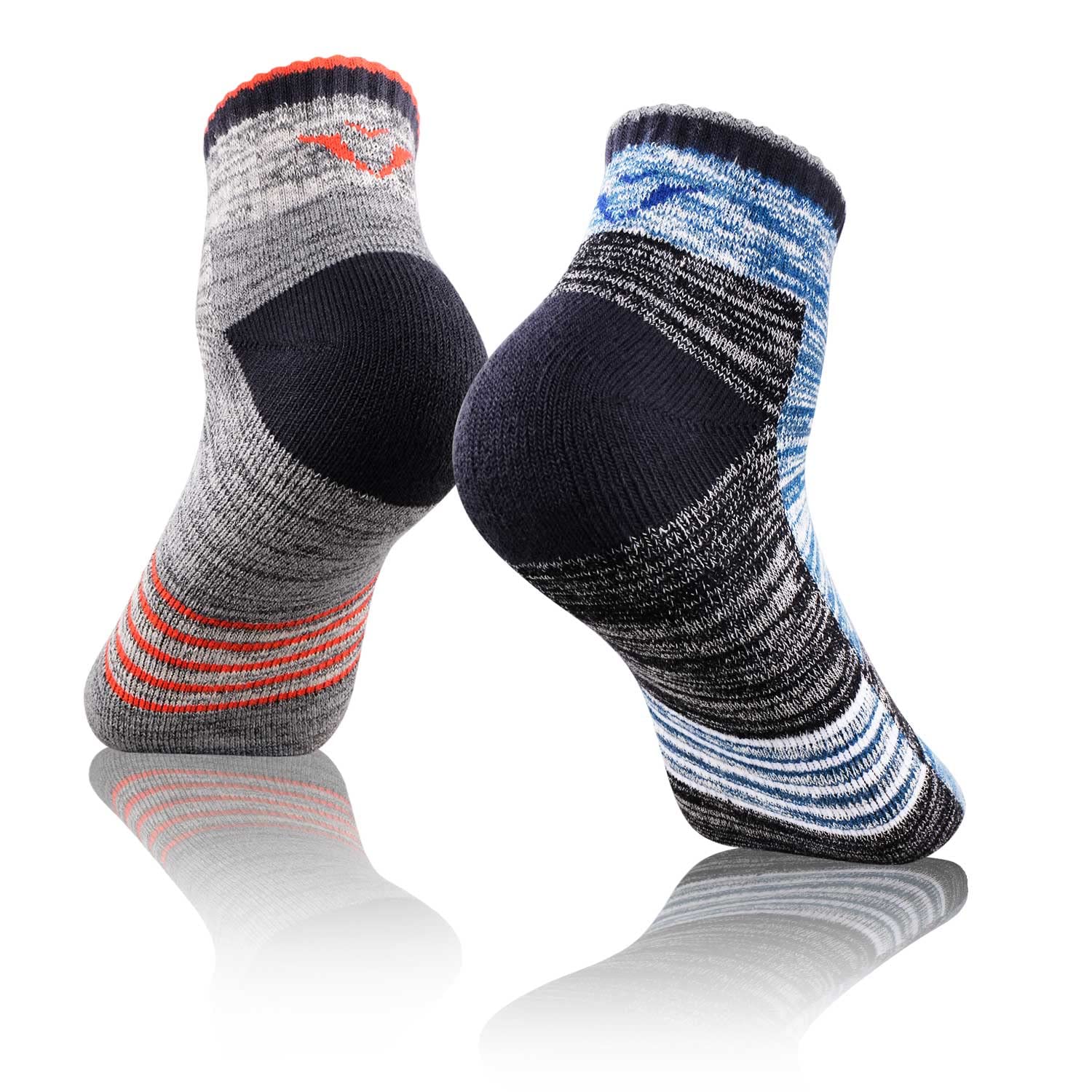 Men's Hiking Walking Socks, FEIDEER Multi-Pack Wicking Cushioned Outdoor Recreation Hiking Crew Socks