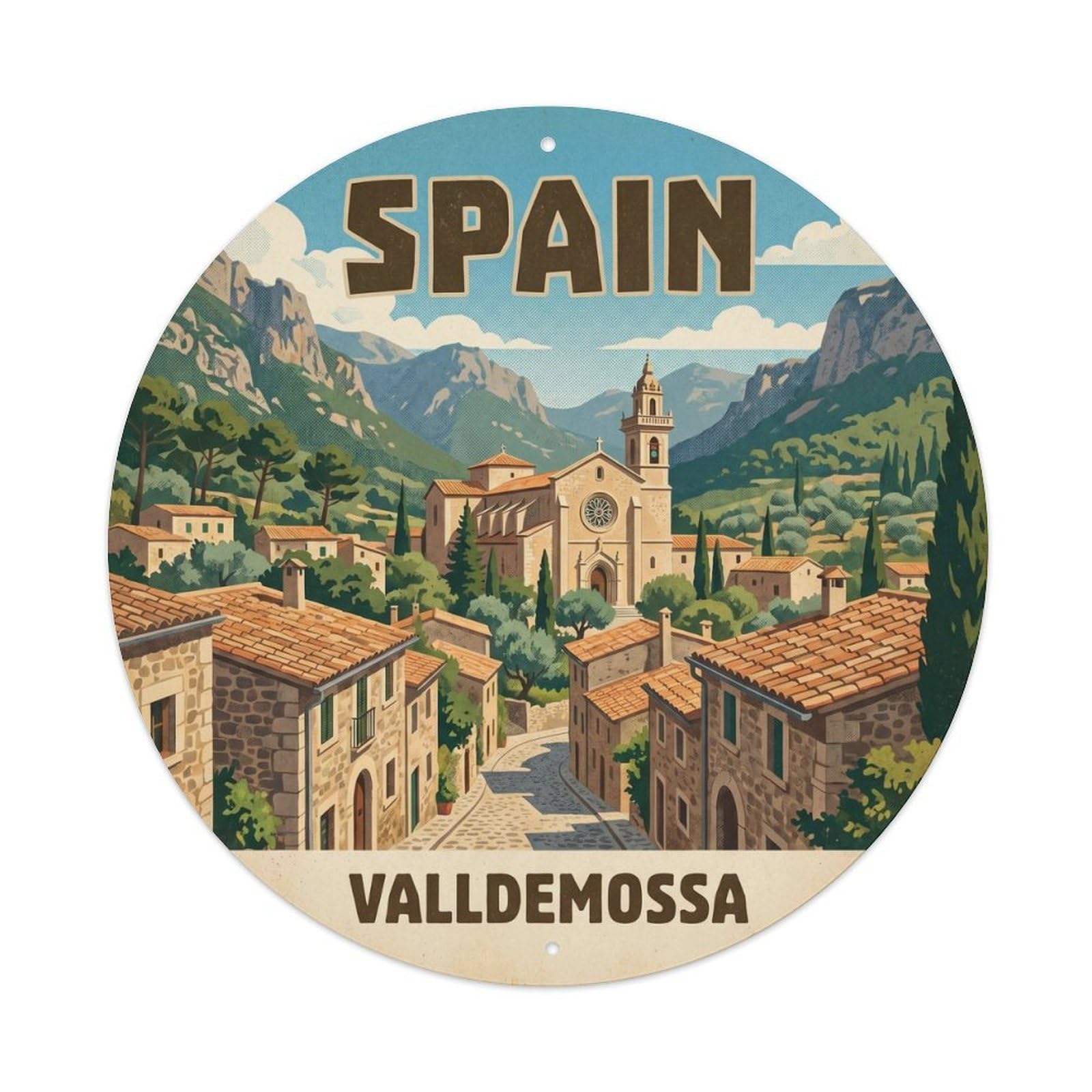 Mallorca Valldemossa Spain Cultural Travel Metal Tin Sign