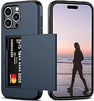Vista 58 de Nvollnoe Compatible con iPhone 15 Funda con ranura para tarjetas, resistente, protectora de doble capa, a prueba de golpes, ranura oculta