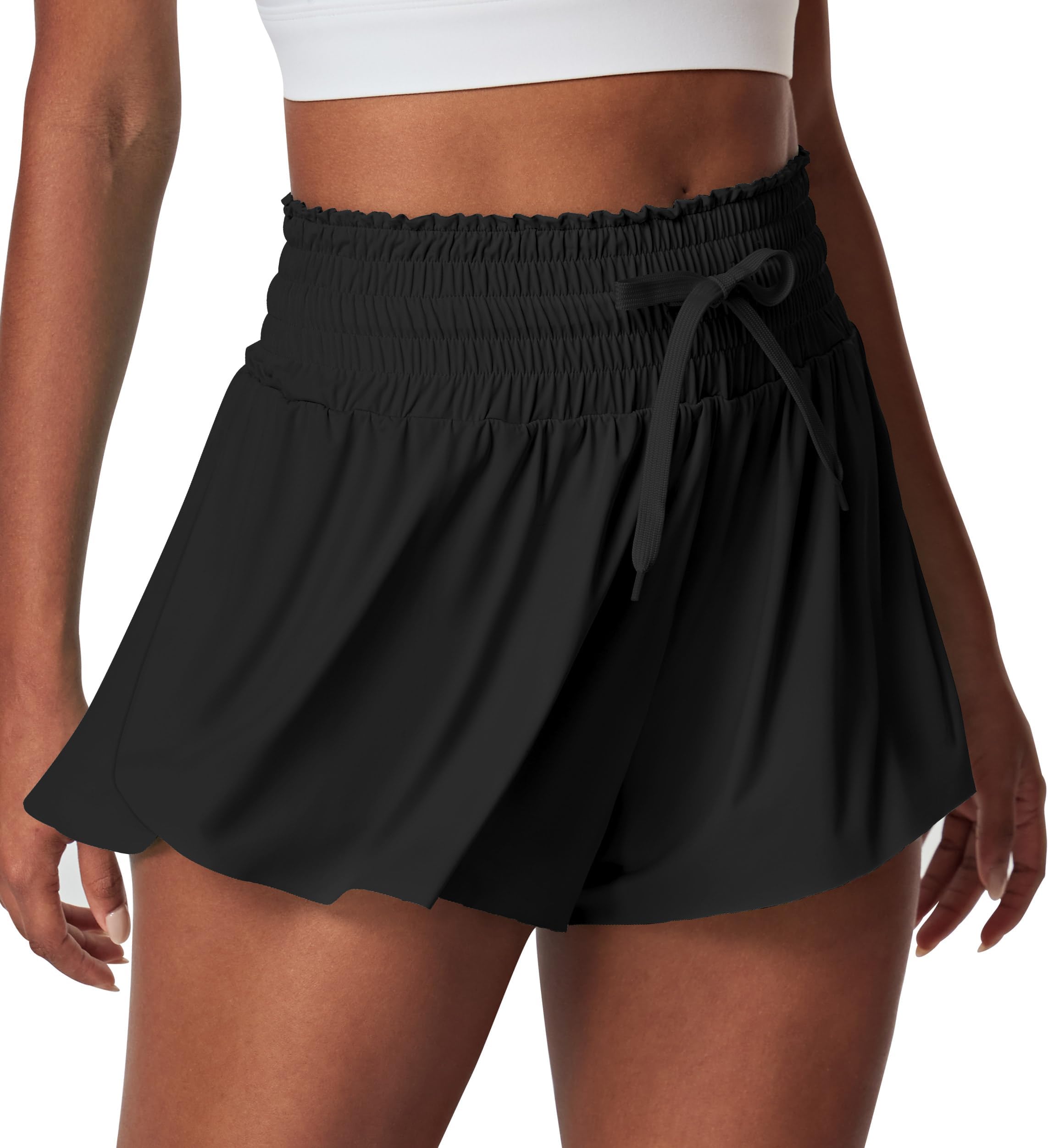 IUGAFlowy Shorts, Butterfly Shorts for Women High Waisted Preppy Clothes Golf Workout Athletic Shorts Spandex Cheer Shorts Summer