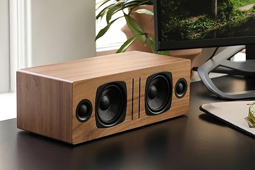 Miniatura 17 de Audioengine A2-HD (HD3) Bluetooth PC y altavoces de escritorio para computadora con aptX HD - USB, RCA, auriculares Nuez,Blanco satinado,Negro