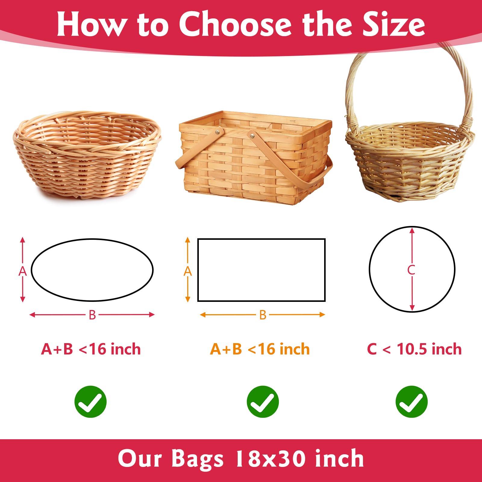 woric 12 Pcs Clear Cellophane Bags 18x30 Inch Cellophane Wrap for Gift Baskets Cello Gift Bags for Graduation Gifts Basket Stuffers Candy Wedding Party Baby Bridal Shower Wine Bottles