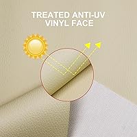 Vista 10 de Waterproof Synthetic Leather Upholstery Fabrics, Soft Anti-UV Material,Hypoallergenic Easy to Clean Non-Peeling (3Yard, Black)