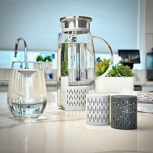 Miniatura 8 de GOFILTR Infusor de agua alcalino jumbo  pH 9.5 + electrolitos para cualquier jarrabotella de agua grande, 300 galones  3 meses, infusor de agua