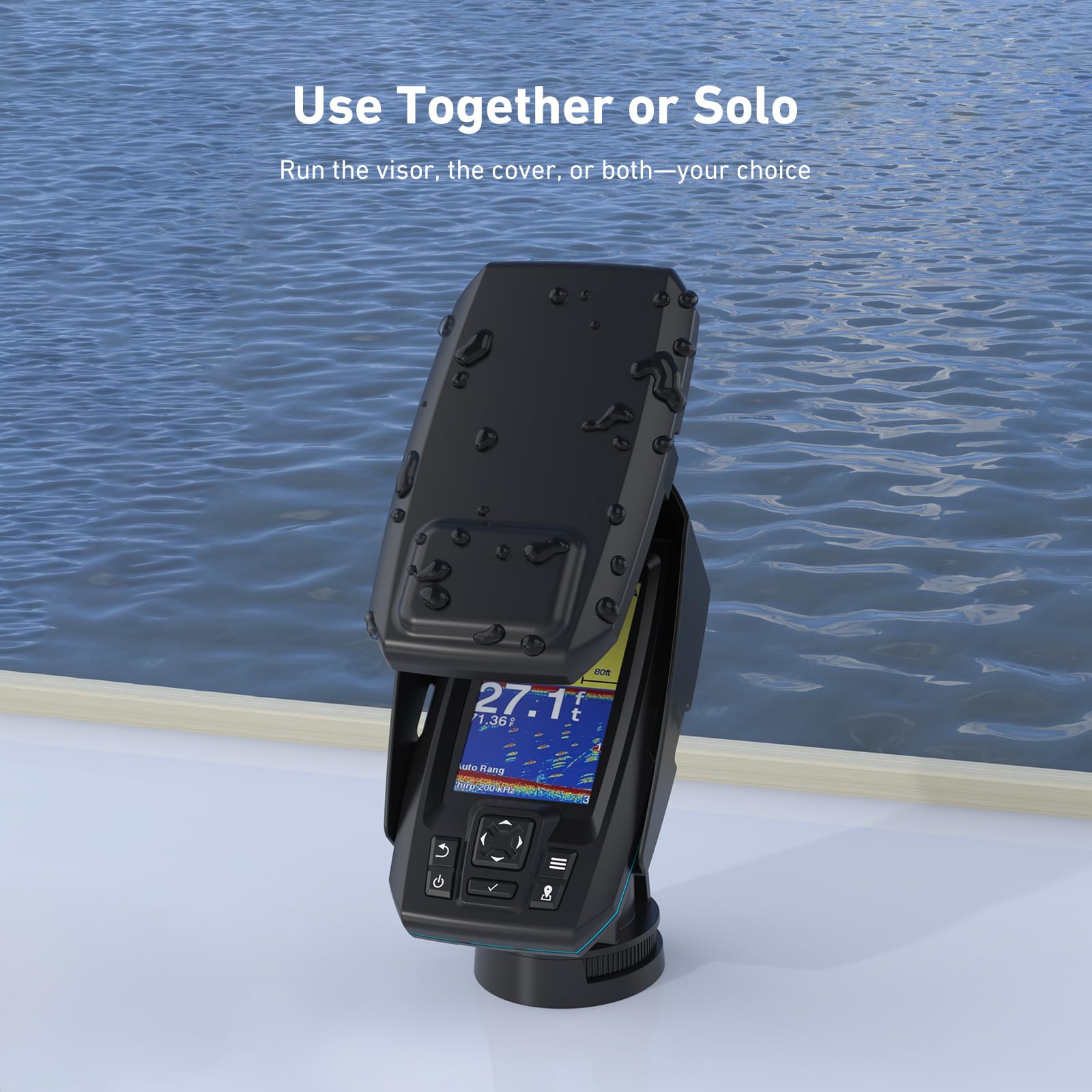 Holicfun Visiera parasole per Garmin Striker Plus 4 e Vivid 4cv Fish Finder