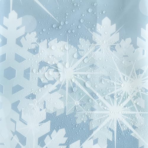 Miniatura 7 de ChloropLastid Let It - Cortina de ducha de nieve de 72 x 72 pulgadas, muñeco de nieve, árbol de Navidad, cortina de ducha de copos de nieve, cortina