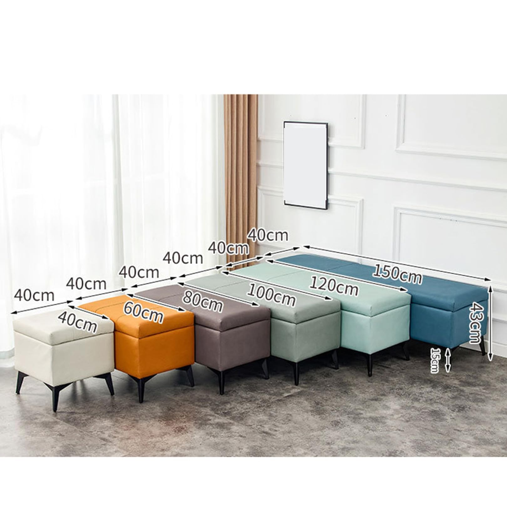Amazon｜[SDS] 収納 ベンチソファー タイプ7 40*40*45 スツール ベンチ