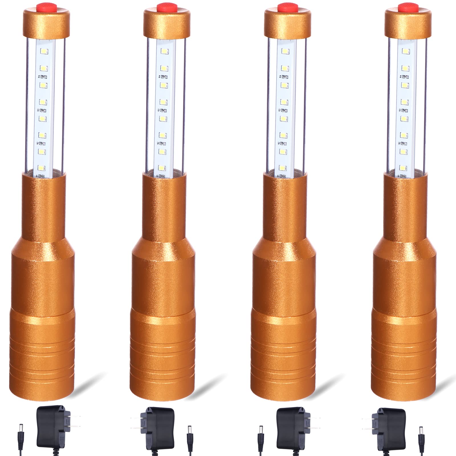 4 Pieces LED Strobe Baton Bottle Service Sparklers Bottle Service Light Bottle Handheld Light for Nightclubs Weddings Parties Activities Supplies (Gold)