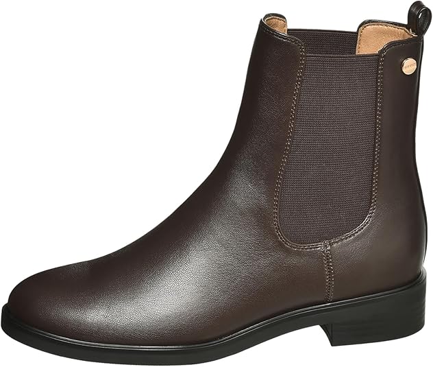 ESPRIT Stivaletti Donna In Pelle Vegan Con Suola Alzata E Inserti Elastici – Nero