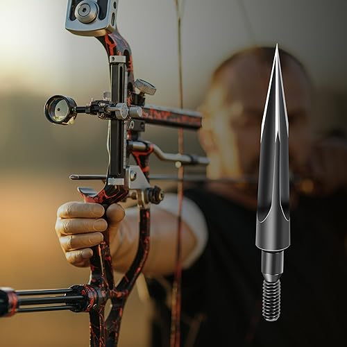 Miniatura 21 de SUNYA Broadheads 100/120/125/150 - Puntas de flecha de tiro con arco para compuesto, arco recurvo y ballesta, paquete de 12 125 Grano torcido