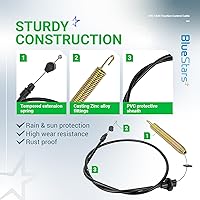Vista 3 de BlueStars 175067 169676 - Cable de embrague de cubierta, compatible con cortacéspedes Craftsman LT1000 LT2000 DLT 3000 AYP Husqvarna Poulan Ryobi