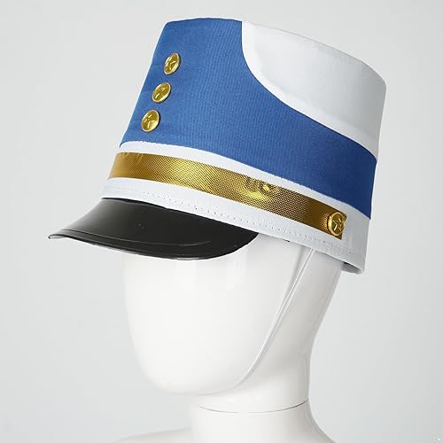 Miniatura 3 de Sombrero Majorette para niños, sombrero de soldado de juguete, sombrero de banda de tambor, sombreros de batería para niño y niña, sombrero de