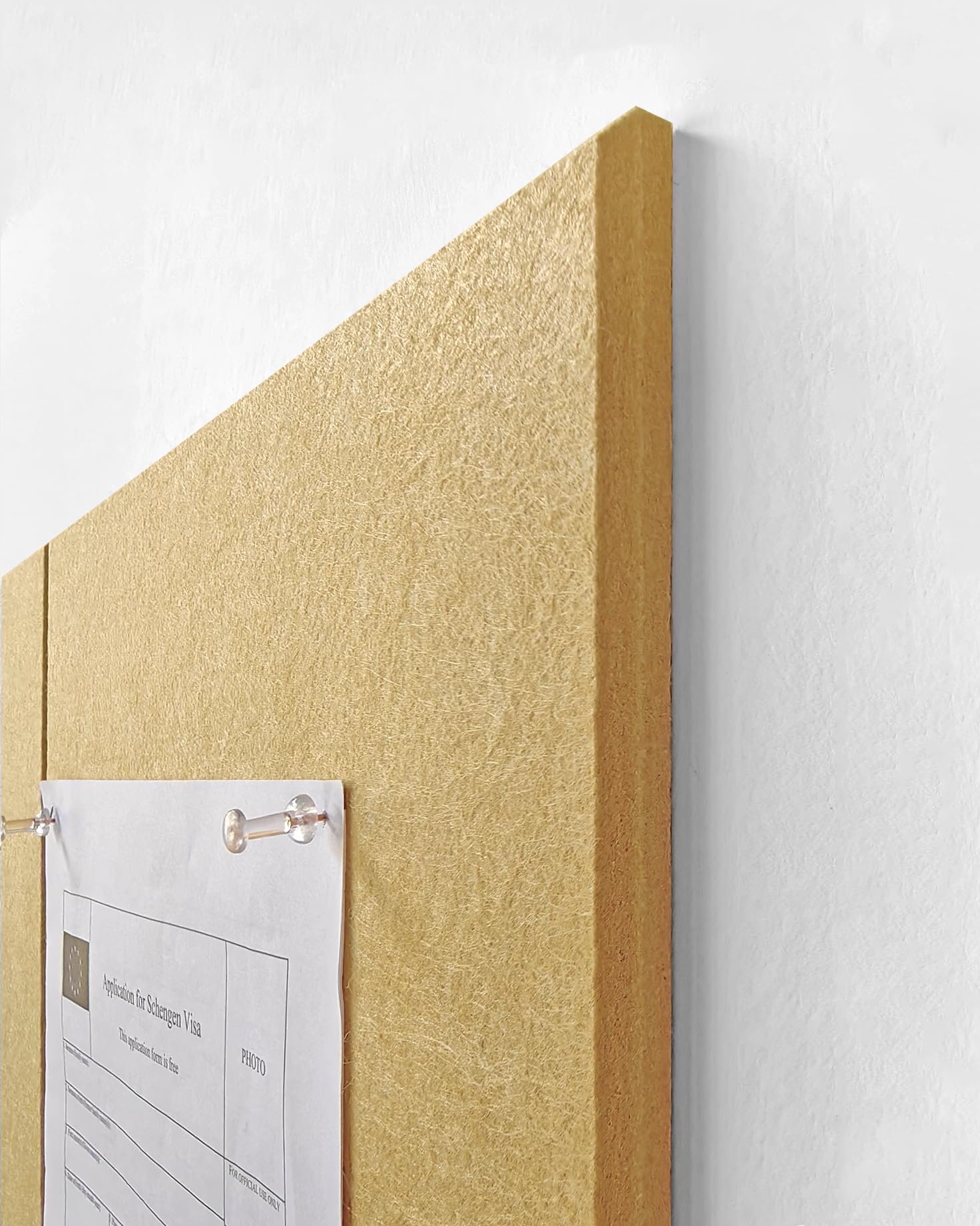 DECORITA Filz-Wandfliesen, große Korktafel-Alternative, ästhetische Filz-Pinnwand für Büro, Zuhause und Klassenzimmer, große Korktafeln für Wände, Pinnwand (12er-Pack), Senf