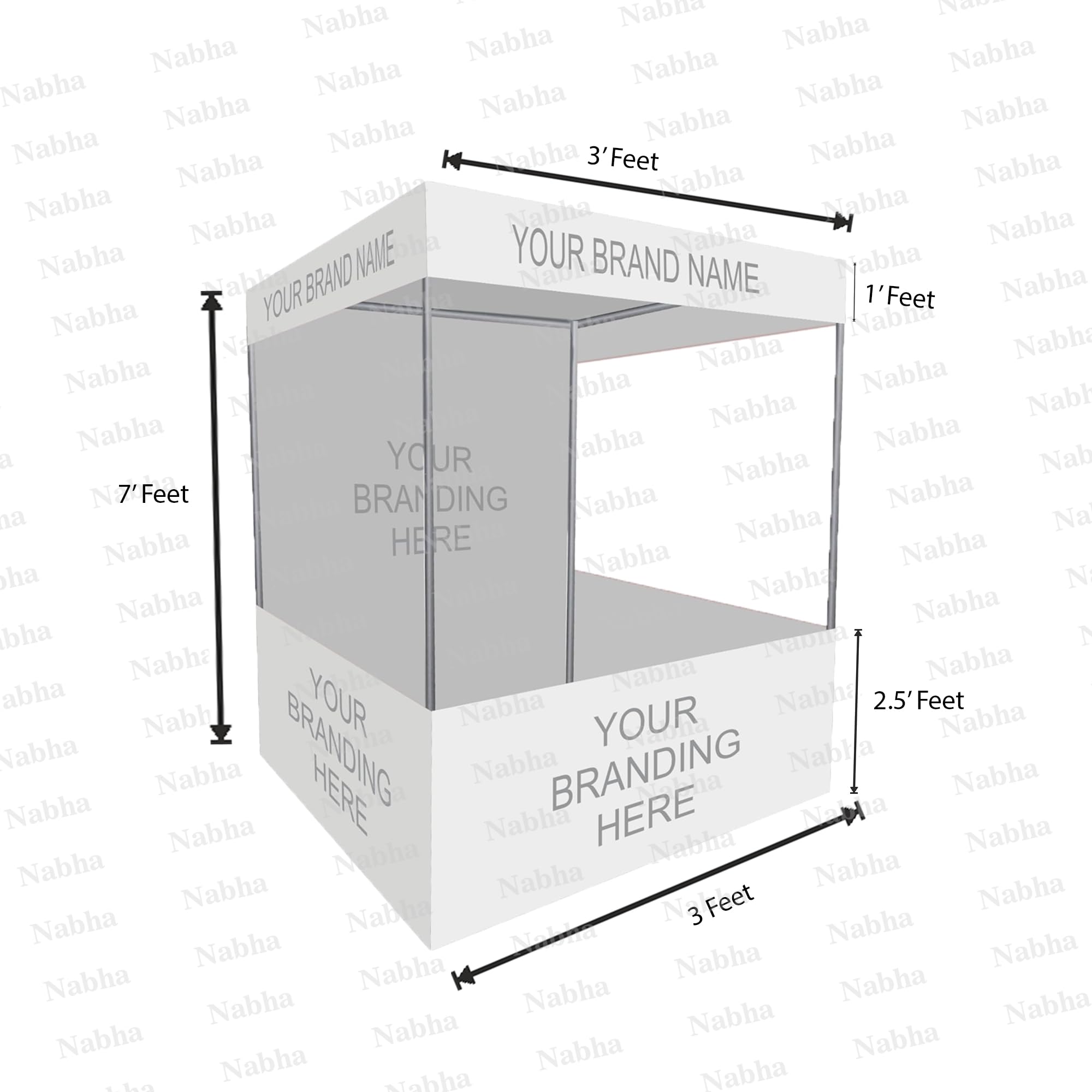 Nabha Your Text Design Custom Logo Canopy Branding Tent for Marketing (6x6x7 ft) - Image 2 thumbnail