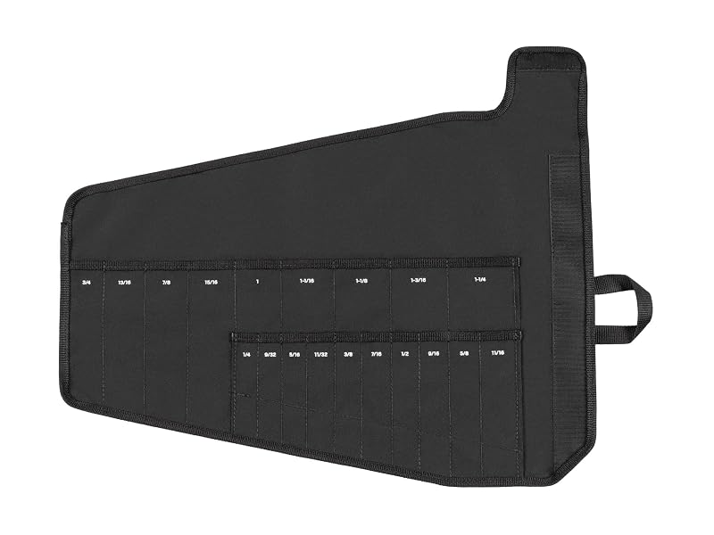 Rolo organizador para chaves combinadas TEKTON OTP21104, 19 compartimentos, SAE de 6,35 a 31,75 mm